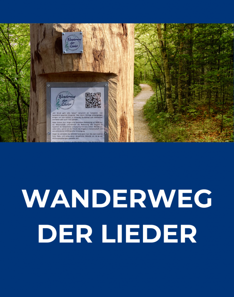 Bild vom "Wanderweg der Lieder" mit Schriftzug