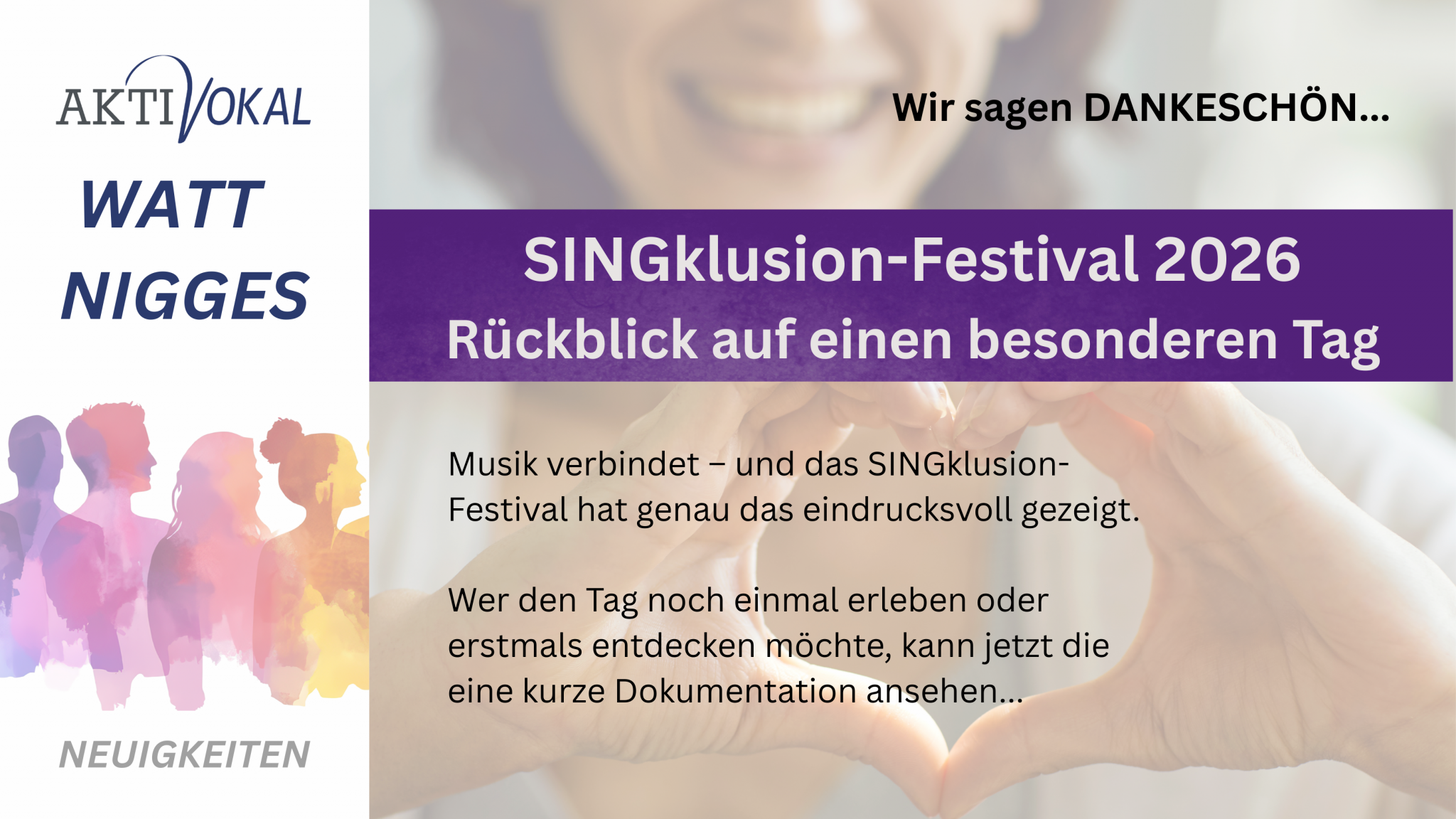 Bild zu: SINGklusion-Festival 2026 – Ein Tag voller Musik, Begegnung und gelebter Inklusion