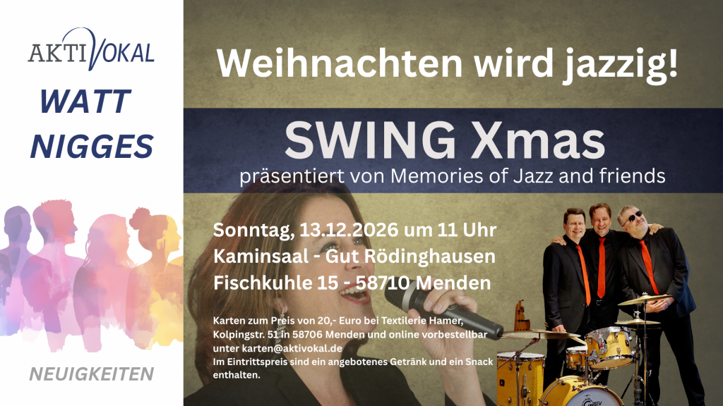 Grafik: AktiVokal Konzert - Weihnachten wird jazzig!