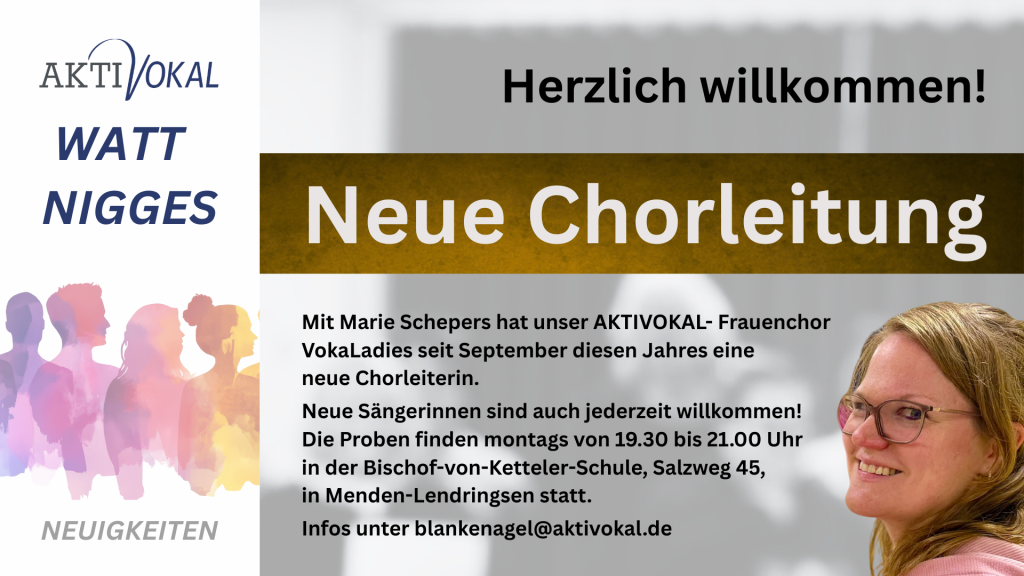 Grafik: Marie Schepers - neue Chorleitung